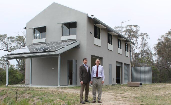 SOLID FOUNDATIONS: Member for Southern Downs Laurence Springborg helped Cox Architects managing director David Cox open the Xanthorrhoea 1 building. Photo Daniel Elliott / Stanthorpe Border Post SOLID FOUNDATIONS: Member for Southern Downs Laurence Springborg helped Cox Architects managing director David Cox open the Xanthorrhoea 1 building. Photo Daniel Elliott / Stanthorpe Border Post