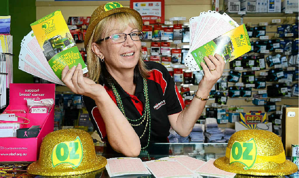 Gotta be in it to win it! Oz Lotto is now up to 100 million dollar for next weeks draw. Pictured Jenni Sharpe of Goonellabah news agency. Photo Patrick Gorbunovs / The Northern Star Gotta be in it to win it! Oz Lotto is now up to 100 million dollar for next weeks draw. Pictured Jenni Sharpe of Goonellabah news agency. Photo Patrick Gorbunovs / The Northern Star