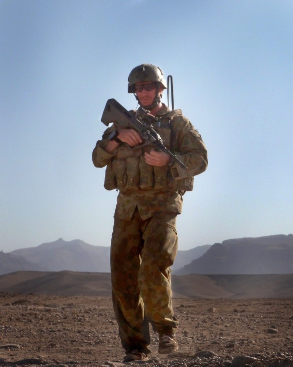 Victoria Cross recepient Corporal Keighran in action. Victoria Cross recepient Corporal Keighran in action.
