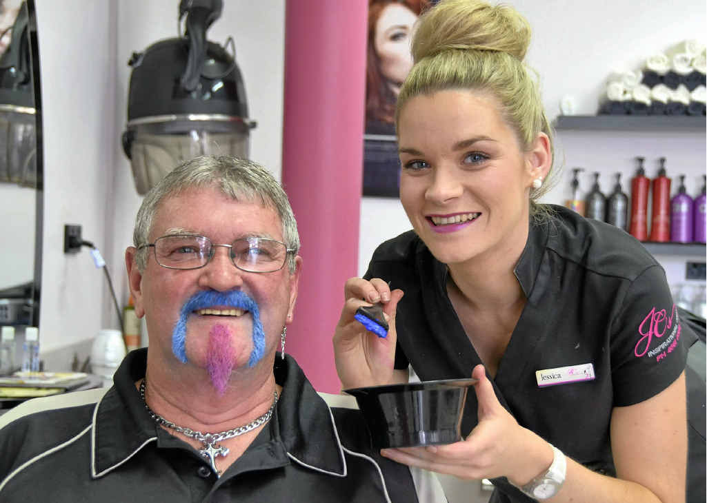 Bill Doran was brave enough to have his beard dyed by Jessica Carey of JC's Inspirational Hair, as they raise money for prostate cancer. Bill Doran was brave enough to have his beard dyed by Jessica Carey of JC's Inspirational Hair, as they raise money for prostate cancer.