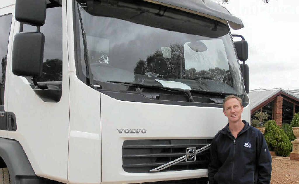 SWITCHED ON: Avon Waste’s Ashley Fisher made the change to an FE Volvo to replace an Iveco due for retirement. Comfort, and braking performance were the deciders. Photo: David Meredith SWITCHED ON: Avon Waste’s Ashley Fisher made the change to an FE Volvo to replace an Iveco due for retirement. Comfort, and braking performance were the deciders. Photo: David Meredith
