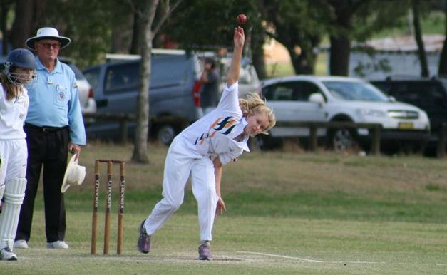 Grafton's Kaitlin Pardoe bowls for North Coast in the NSW PSSA girls cricket championship in Lismore this week. Grafton's Kaitlin Pardoe bowls for North Coast in the NSW PSSA girls cricket championship in Lismore this week.