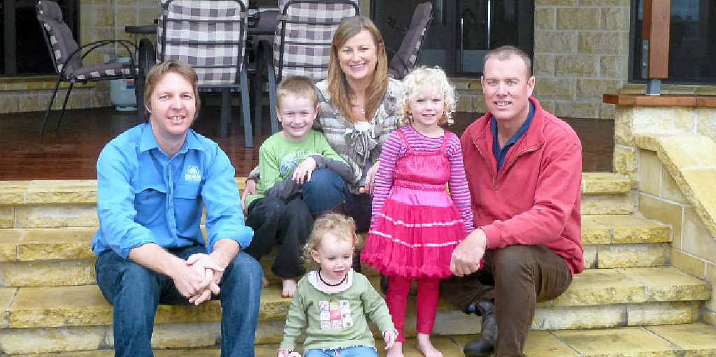 GRAIN OUTLOOK: Richard Fraser, Timothy, Meghan, Kinley, Lisa and Phil Crothers achieved high yields from herbicide resistant corn grown on their property near Warwick. GRAIN OUTLOOK: Richard Fraser, Timothy, Meghan, Kinley, Lisa and Phil Crothers achieved high yields from herbicide resistant corn grown on their property near Warwick.