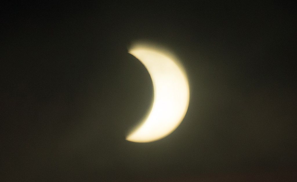 The solar eclipse as seen from the Coffs Coast. Photo: Trevor Veale The solar eclipse as seen from the Coffs Coast. Photo: Trevor Veale