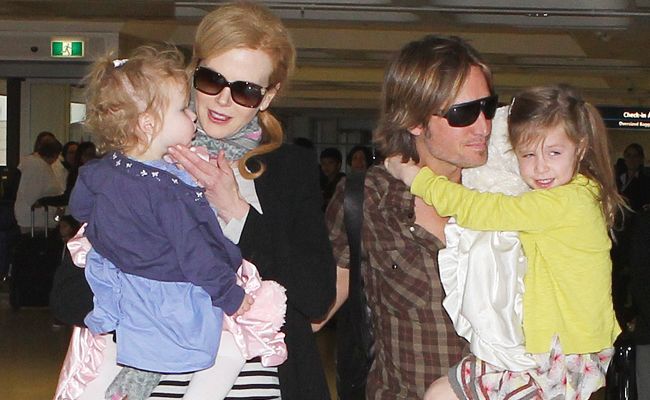 Nicole Kidman with Keith Urban and their children Sunday Rose and Faith Margaret Urban. Nicole Kidman with Keith Urban and their children Sunday Rose and Faith Margaret Urban.