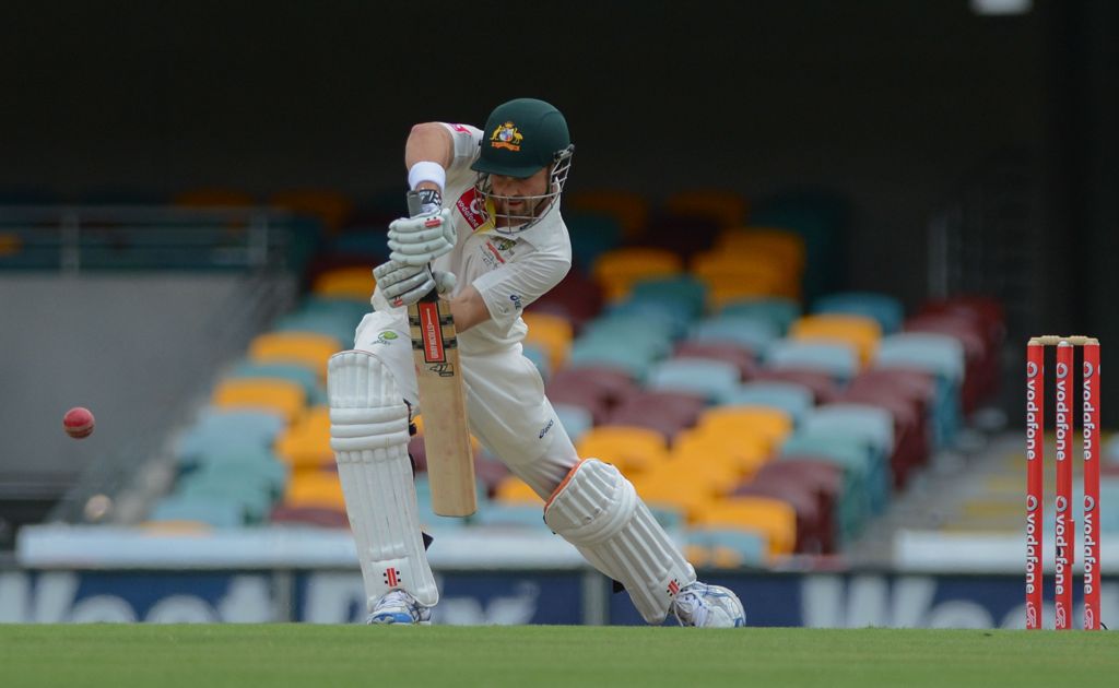 Ed Cowan in action during day 4 of the first test - Australia v South Africa at the Gabba, Brisbane. Ed Cowan in action during day 4 of the first test - Australia v South Africa at the Gabba, Brisbane.