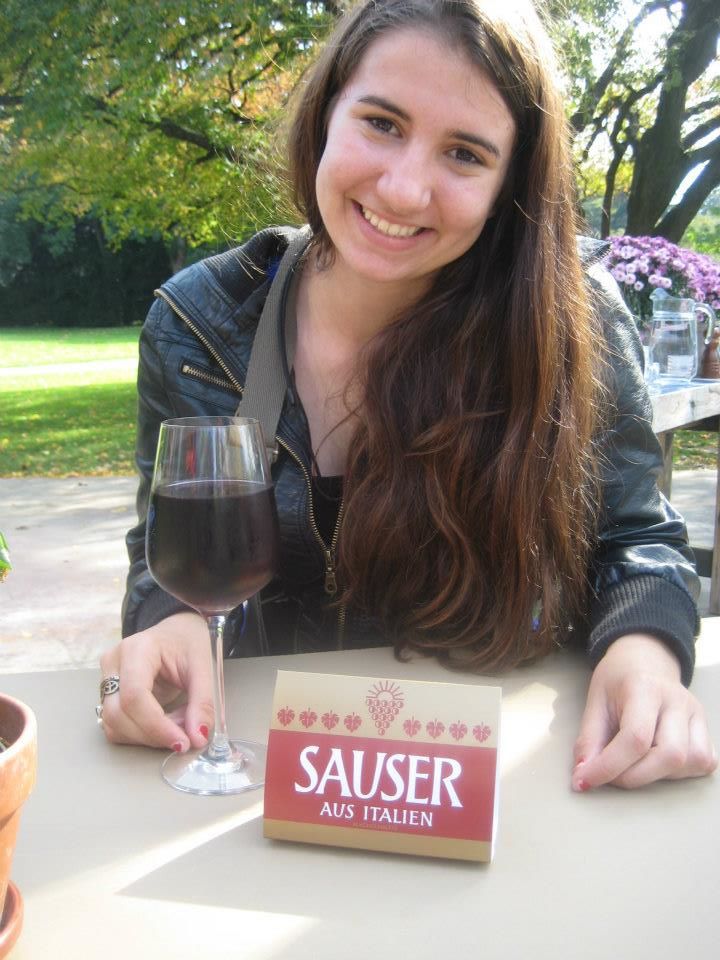 Jessie Gretener enjoying a sauser in Switzerland. Jessie Gretener enjoying a sauser in Switzerland.