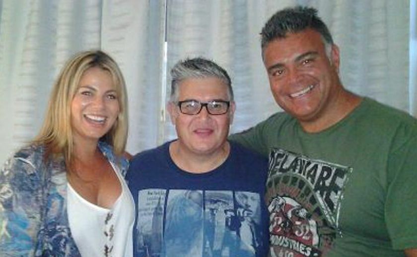 Former Biggest Loser contestants Fiona Faulkiner and 'Big Wal' visit Artie Rocke in hospital. Former Biggest Loser contestants Fiona Faulkiner and 'Big Wal' visit Artie Rocke in hospital.