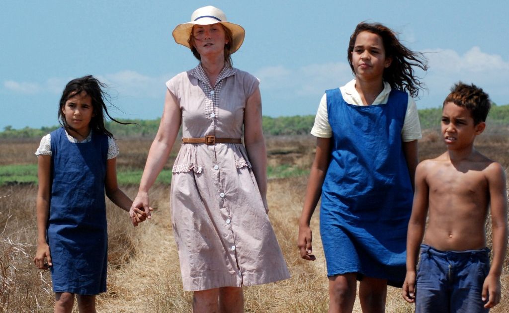 Eden Thomsen, second from left, in a scene from the ABC telemovie Croker Island Exodus. Eden Thomsen, second from left, in a scene from the ABC telemovie Croker Island Exodus.