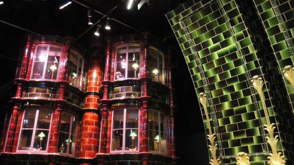 Jessie Gretener enjoys a tour of the Harry Potter movie studio outside London. Jessie Gretener enjoys a tour of the Harry Potter movie studio outside London.