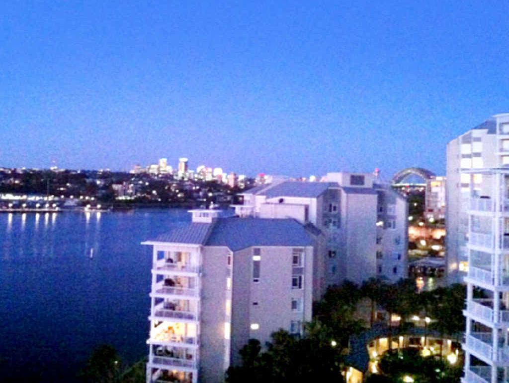 The apartment with Sydney Harbour Bridge views. The apartment with Sydney Harbour Bridge views.