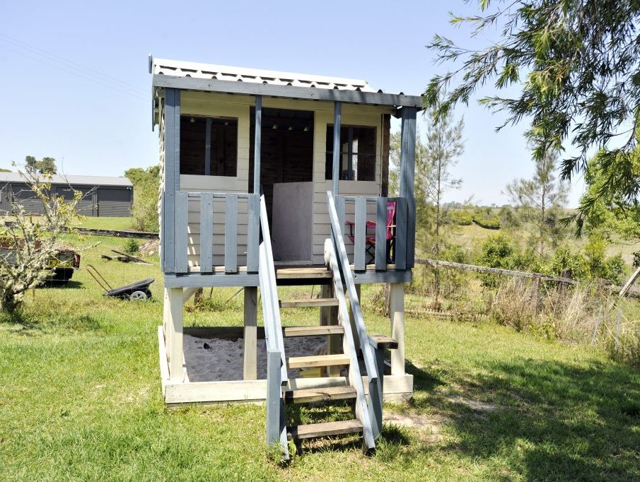 The children's outside cubby house. The children's outside cubby house.