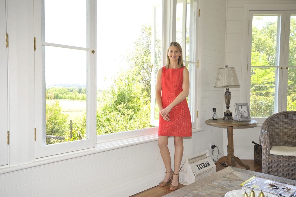 Jane Thomson at the window looking over Eltham Valley. Jane made sure the new windows are as close as possible to the original timber windows. Jane Thomson at the window looking over Eltham Valley. Jane made sure the new windows are as close as possible to the original timber windows.