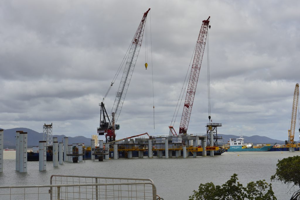 The QCLNG site on Curtis Island. The QCLNG site on Curtis Island.