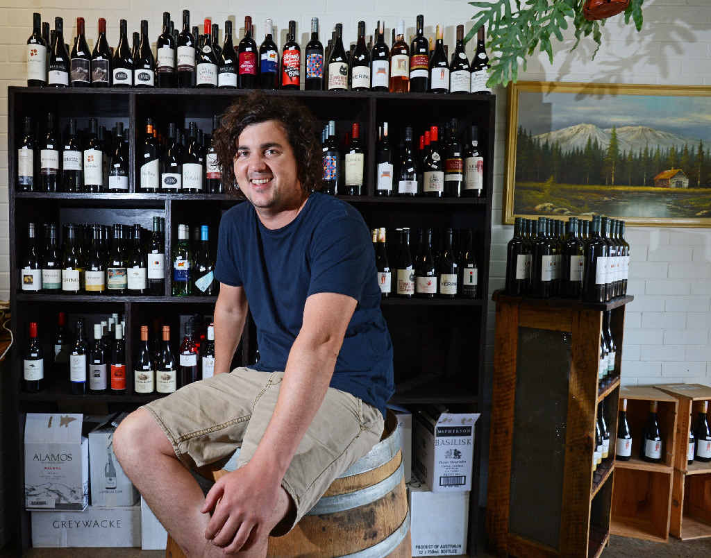 WINEMAKER: Jared Dixon from Clunes Store and Cellars enjoys making his own wine. WINEMAKER: Jared Dixon from Clunes Store and Cellars enjoys making his own wine.