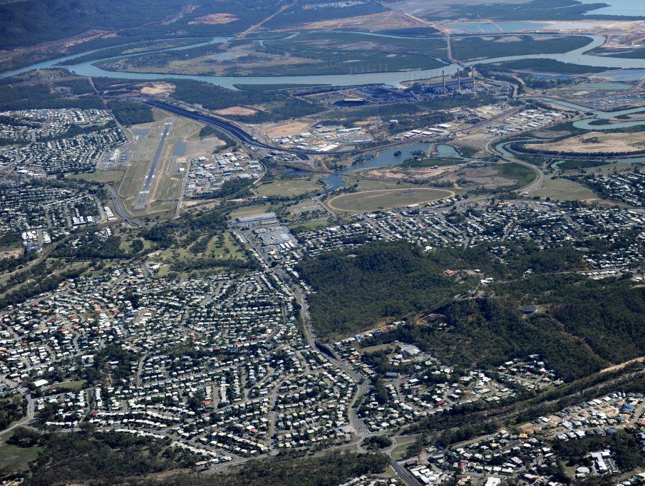 Aerial View of Gladstone. Aerial View of Gladstone.