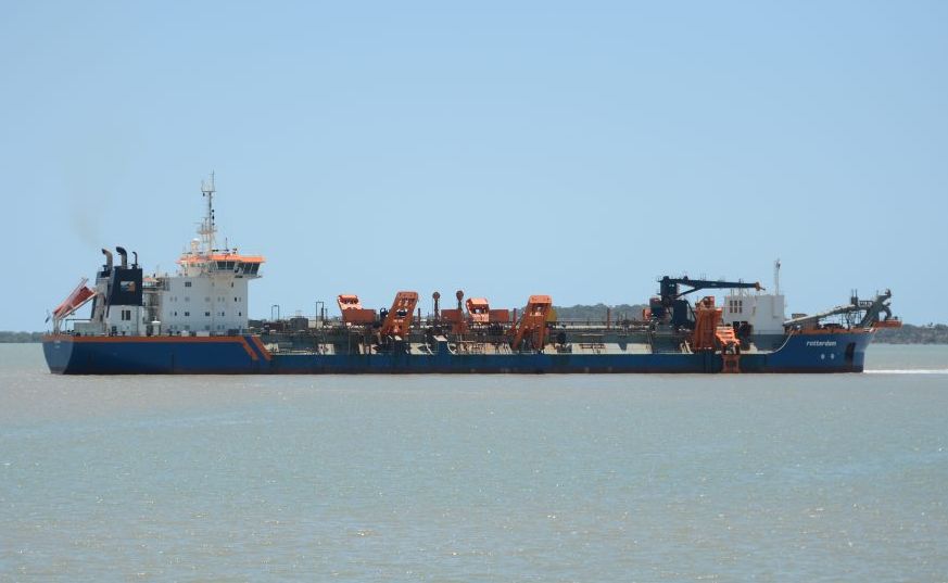 The Rotterdam cutter suction dredge on Gladstone Harbour. The Rotterdam cutter suction dredge on Gladstone Harbour.