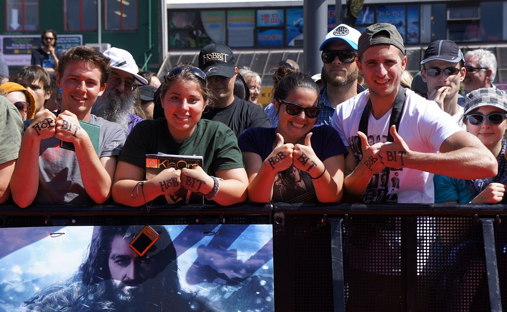 Hobbit fans queued for hours to see their favourite stars. Hobbit fans queued for hours to see their favourite stars.