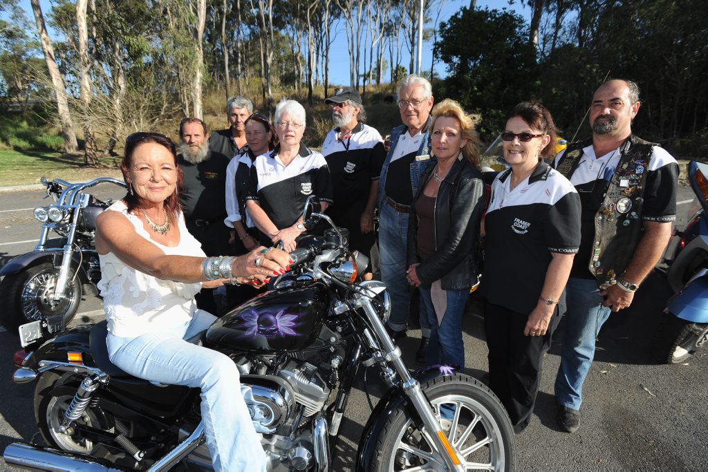 Members of the Fraser Coast Ulysses Club Heather Hagar, Lee Hidden, Clayton Poole, Sharon Bossom, Karen and Tony Sciberras, Jack Frost, Sue Newhall, Lynne Nebel and Dave White will ride from Maryborough to Hervey Bay for charity. Members of the Fraser Coast Ulysses Club Heather Hagar, Lee Hidden, Clayton Poole, Sharon Bossom, Karen and Tony Sciberras, Jack Frost, Sue Newhall, Lynne Nebel and Dave White will ride from Maryborough to Hervey Bay for charity.