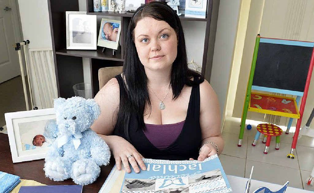 FEELING LOSS: One year ago Kirstie Shaw lost her baby Lachlan. FEELING LOSS: One year ago Kirstie Shaw lost her baby Lachlan.