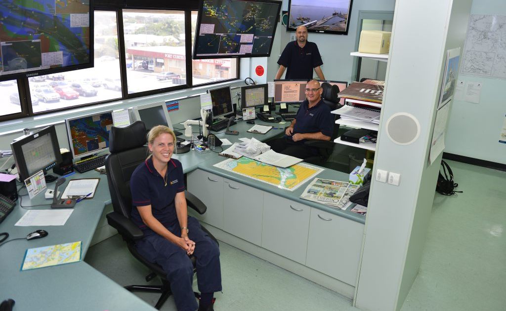 VTS Officers Marina Noonan, Drew Townsend and David Mallabar. VTS Officers Marina Noonan, Drew Townsend and David Mallabar.