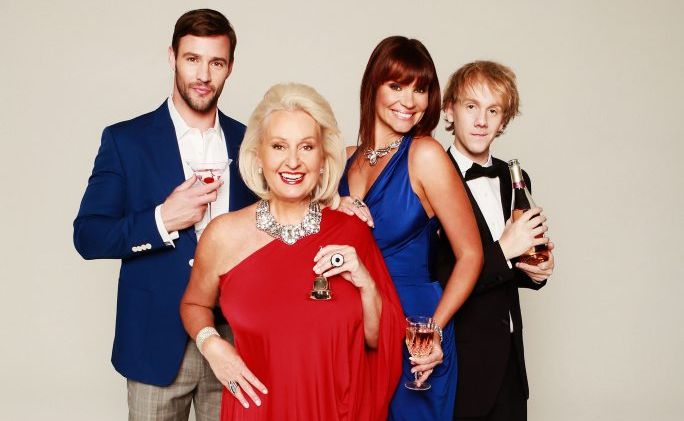 From left, Kris Smith, Prue MacSween, Chloe Maxwell and Josh Thomas star in the TV series Celebrity Come Dine With Me Australia. From left, Kris Smith, Prue MacSween, Chloe Maxwell and Josh Thomas star in the TV series Celebrity Come Dine With Me Australia.