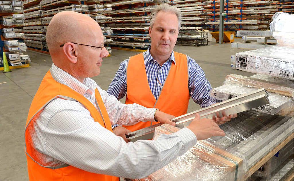 MP Shayne Neumann and Capral business manager Sven Gade. MP Shayne Neumann and Capral business manager Sven Gade.