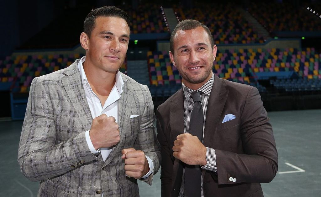 Quade Cooper and Sonny Bill Williams pose for a photograph during a press conference at Brisbane Entertainment Centre on November 26, 2012 in Brisbane, Australia. Quade Cooper and Sonny Bill Williams pose for a photograph during a press conference at Brisbane Entertainment Centre on November 26, 2012 in Brisbane, Australia.