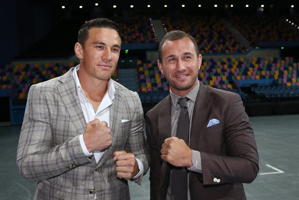 Quade Cooper and Sonny Bill Williams pose for a photograph during a press conference at Brisbane Entertainment Centre on November 26, 2012 in Brisbane, Australia. Quade Cooper and Sonny Bill Williams pose for a photograph during a press conference at Brisbane Entertainment Centre on November 26, 2012 in Brisbane, Australia.