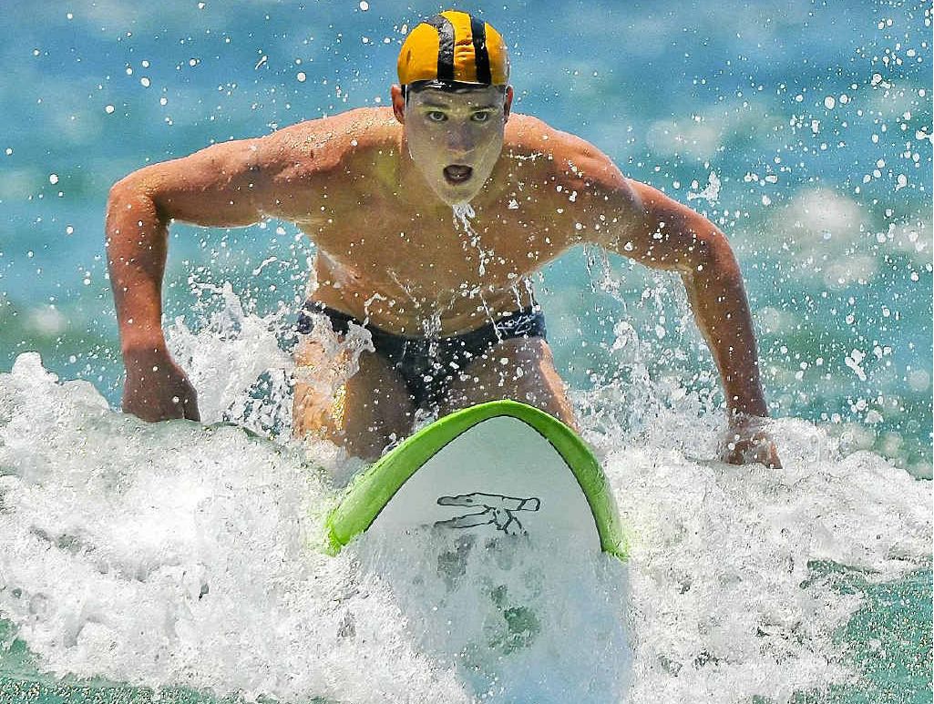 NICE SURPRISE: Byron Bay’s Josh Brown in action during the NSW Interbranch Championships at Black Head Beach near Forster. Brown will test his skills against national rivals next month. NICE SURPRISE: Byron Bay’s Josh Brown in action during the NSW Interbranch Championships at Black Head Beach near Forster. Brown will test his skills against national rivals next month.