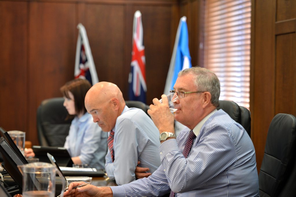 Image for sale: Ron Dyne in council meeting. Photo Renee Pilcher / The Gympie Times