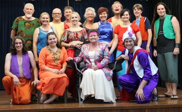 Most members of the cast performed in costume during their rehearsal of Aladdin on Wednesday night. Most members of the cast performed in costume during their rehearsal of Aladdin on Wednesday night.