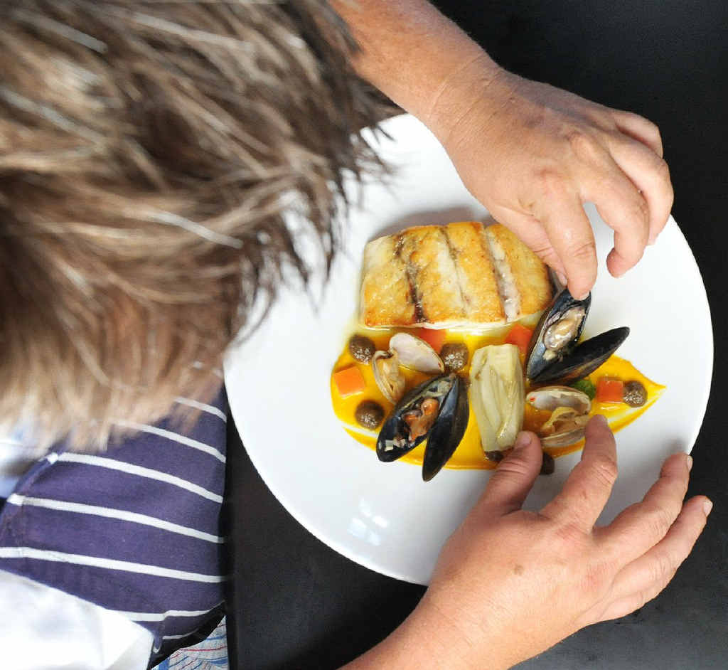 TANTALISING: Head chef at Stumps Hotel Jamie Pearce plates up a taste sensation. TANTALISING: Head chef at Stumps Hotel Jamie Pearce plates up a taste sensation.