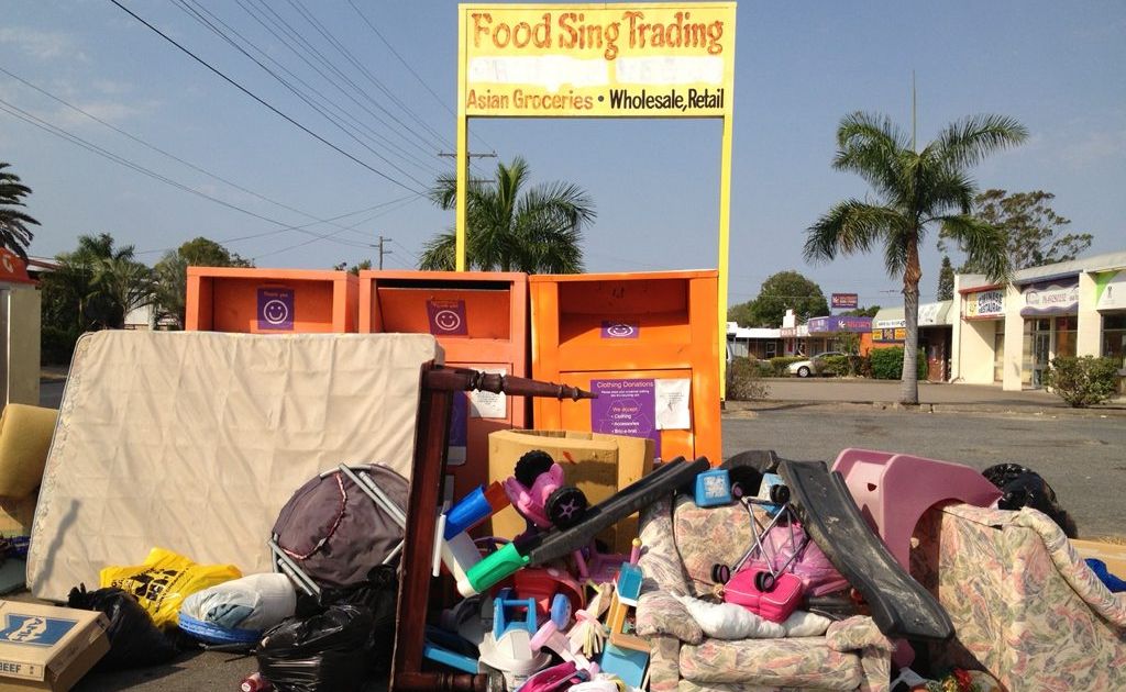 Some of the rubbish that was dumped at the Endeavour Foundation Store on Richardson Rd between Sunday night and yesterday morning Some of the rubbish that was dumped at the Endeavour Foundation Store on Richardson Rd between Sunday night and yesterday morning