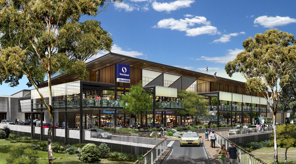An artist's impression of the redevelopment of Stockland Gladstone shopping centre's western side. An artist's impression of the redevelopment of Stockland Gladstone shopping centre's western side.
