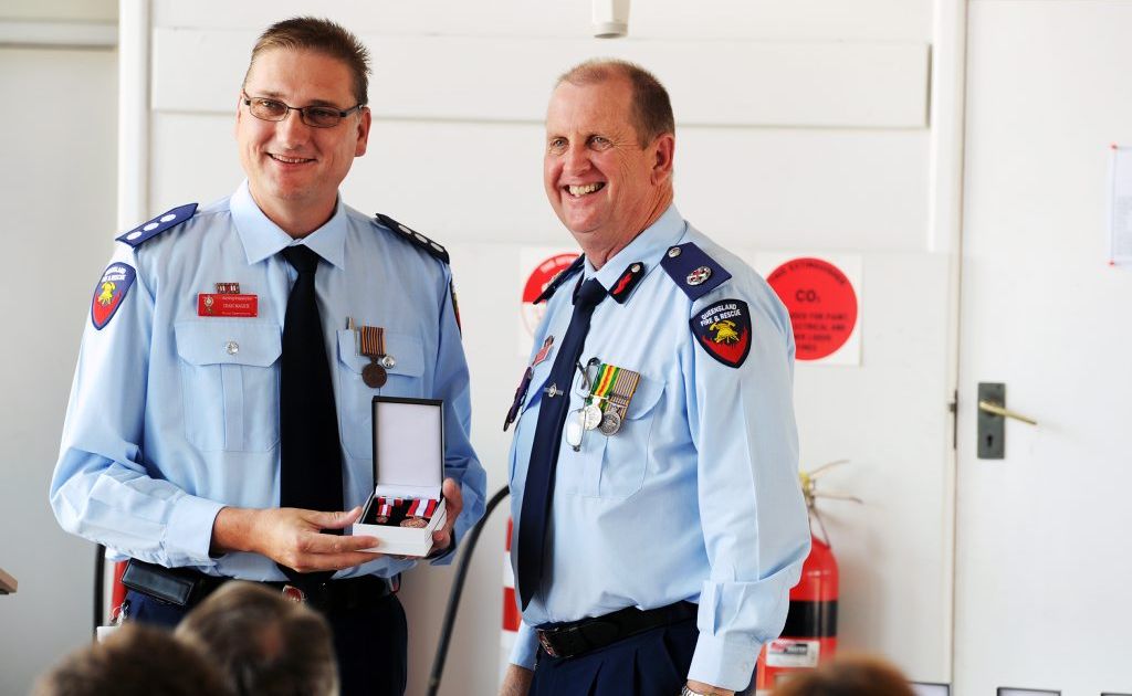 Queensland Fire and Rescue Service awards held at the Maryborough Station. Queensland Fire and Rescue Service awards held at the Maryborough Station.