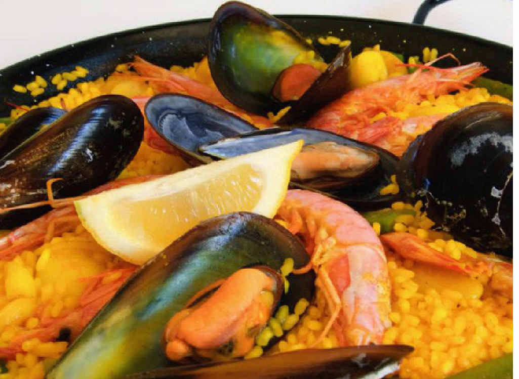 Mixed seafood paella. Mixed seafood paella.