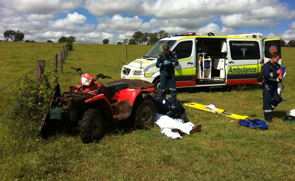 Site of just one of many quad bike crashes. Site of just one of many quad bike crashes.
