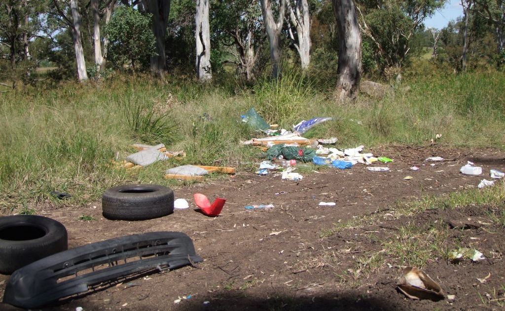 WHAT A MESS: Tyres, car parts, oil, household waste, furniture and personal items were dumped illegally on Hoopers Road. Photo Kate Benedict / South Burnett Times WHAT A MESS: Tyres, car parts, oil, household waste, furniture and personal items were dumped illegally on Hoopers Road. Photo Kate Benedict / South Burnett Times