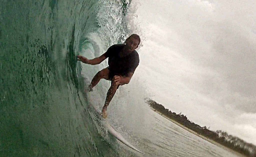 Surf watcher Elliott Creagh said there were some good pits and barrels over the weekend in Byron Bay, with surfers getting stuck into the festive Christmas spirit. Surf watcher Elliott Creagh said there were some good pits and barrels over the weekend in Byron Bay, with surfers getting stuck into the festive Christmas spirit.