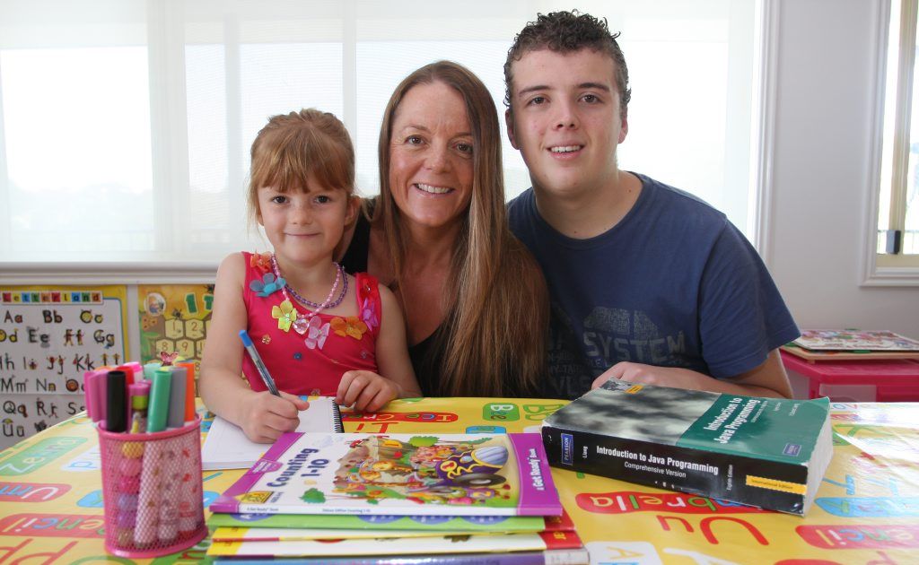 Heather Haines has home schooled both her children to give them the best education possible. (In photo) Poppy Haines, Heather Haines (mother) and Samuel Windall. Heather Haines has home schooled both her children to give them the best education possible. (In photo) Poppy Haines, Heather Haines (mother) and Samuel Windall.