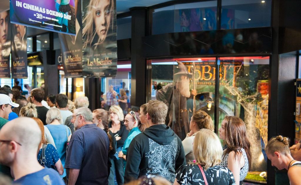 The line up for The Hobbit 3D experience at Birch Carroll & Coyle on Boxing Day. The line up for The Hobbit 3D experience at Birch Carroll & Coyle on Boxing Day.