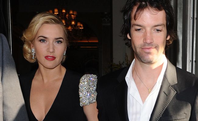 Kate Winslet and new husband Ned RocknRoll. Kate Winslet and new husband Ned RocknRoll.
