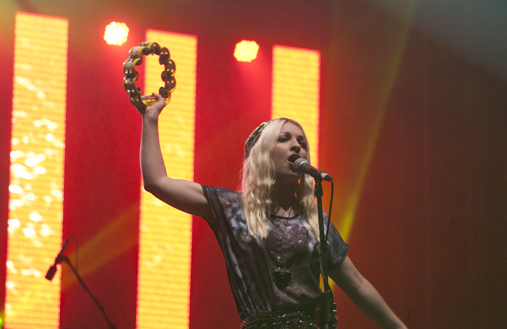 Kate Miller-Heidke performs at Woodford Folk Festival 2012. Kate Miller-Heidke performs at Woodford Folk Festival 2012.