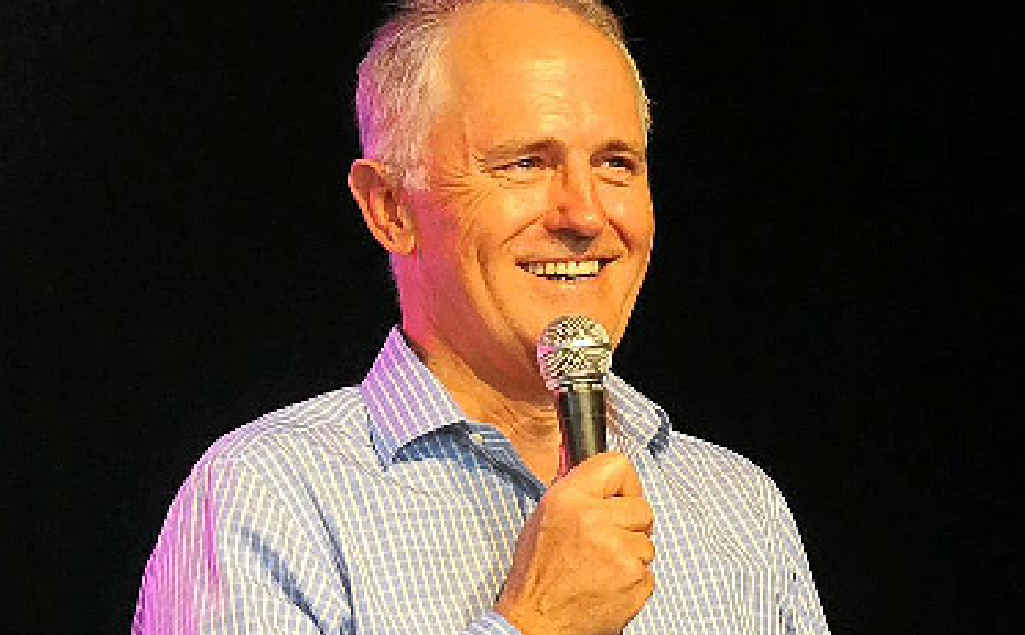POLITICAL PLAY: Malcolm Turnbull addresses a capacity crowd at the Woodford Folk Festival. POLITICAL PLAY: Malcolm Turnbull addresses a capacity crowd at the Woodford Folk Festival.