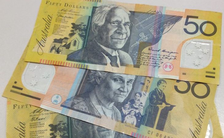 Stock image of $50 notes. Stock image of $50 notes.