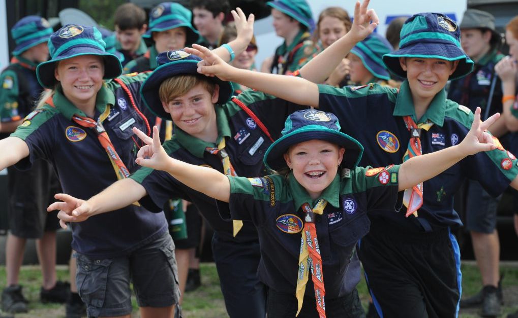 Caitlyn Drury ( front) Courtney Anderson, Rory Golik and Toby Hegh are excited but a little nervous about their first Australian jamboree. Caitlyn Drury ( front) Courtney Anderson, Rory Golik and Toby Hegh are excited but a little nervous about their first Australian jamboree.
