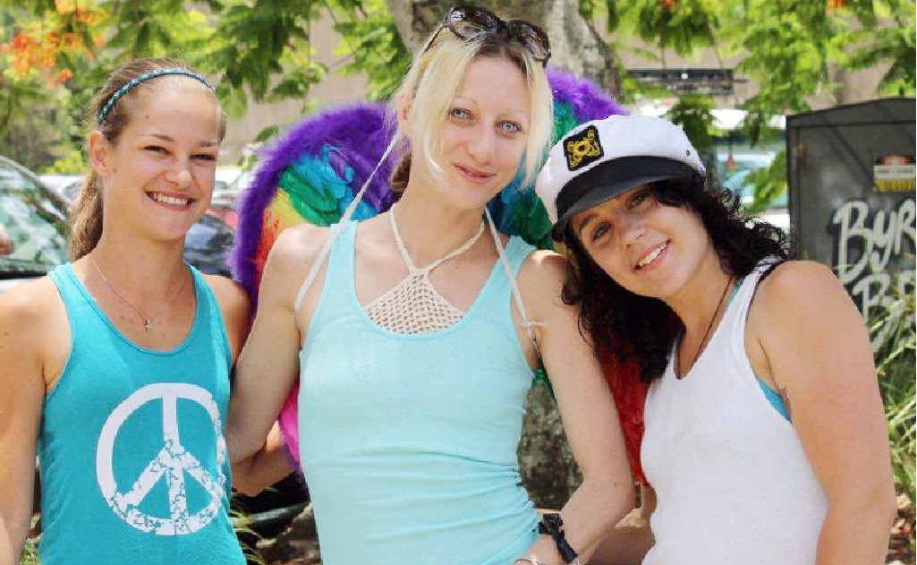REVELRY RECALL: Byron Bay locals Angie Burgler, Amanda Michell and Steph Sallis spent New Year’s Day refuelling on food and drink and rehashing the previous night’s celebrations. REVELRY RECALL: Byron Bay locals Angie Burgler, Amanda Michell and Steph Sallis spent New Year’s Day refuelling on food and drink and rehashing the previous night’s celebrations.