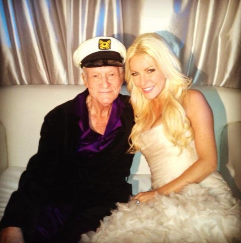 Hugh Hefner and Crystal Harris on their wedding day. Hugh Hefner and Crystal Harris on their wedding day.