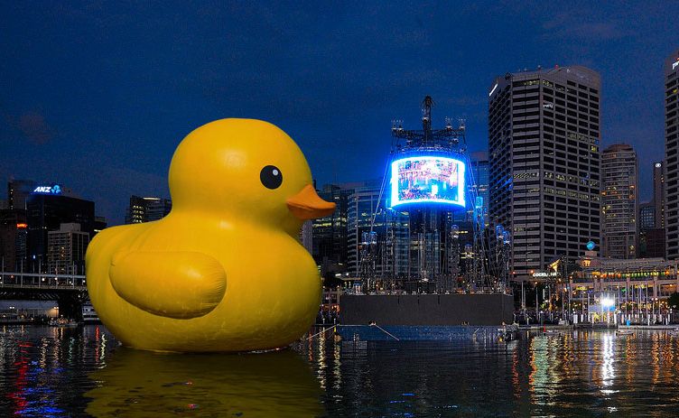 The six-storey recreation of the bath time favourite will form the centrepiece of the Sydney Festival opening celebrations. The six-storey recreation of the bath time favourite will form the centrepiece of the Sydney Festival opening celebrations.